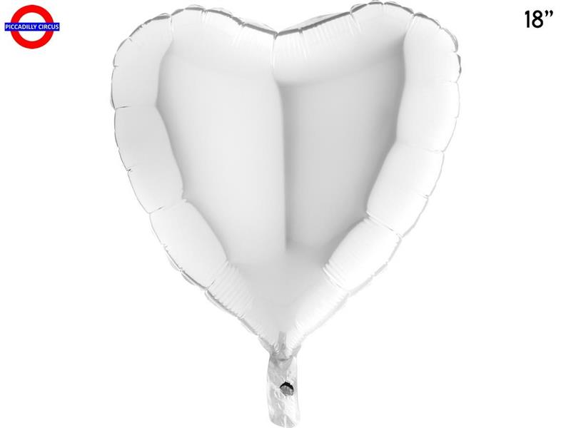 MYLAR CUORE 18 BIANCO