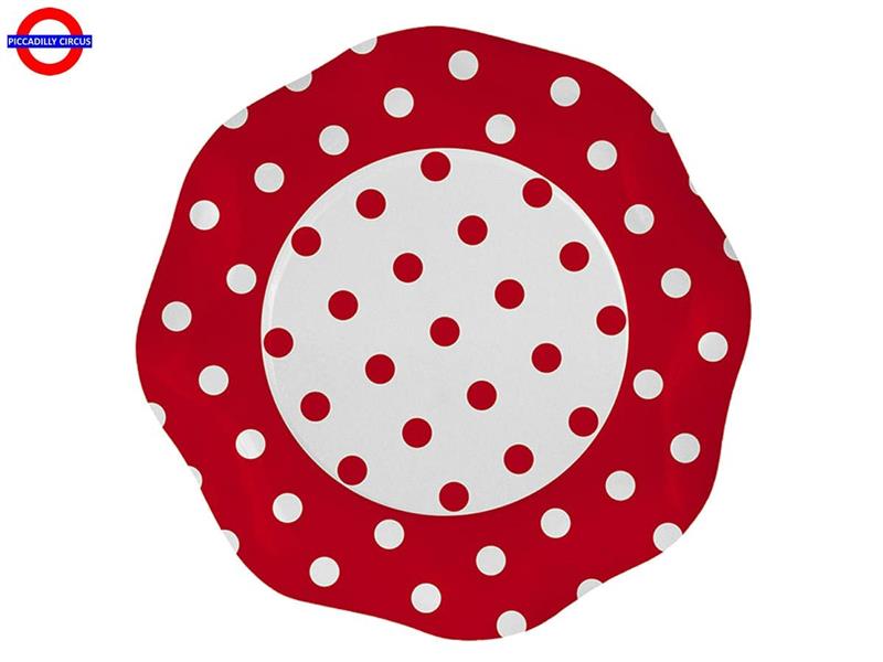 POIS ROSSO 5 PIATTI PIANI D.27