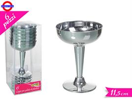 COPPA GELATO SILVER  CF.6 PEZZI
