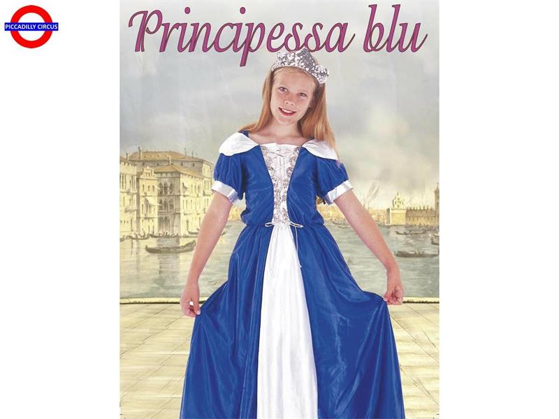 COSTUME PRINCIPESSA BLU - BIMBA 05-07 ANNI