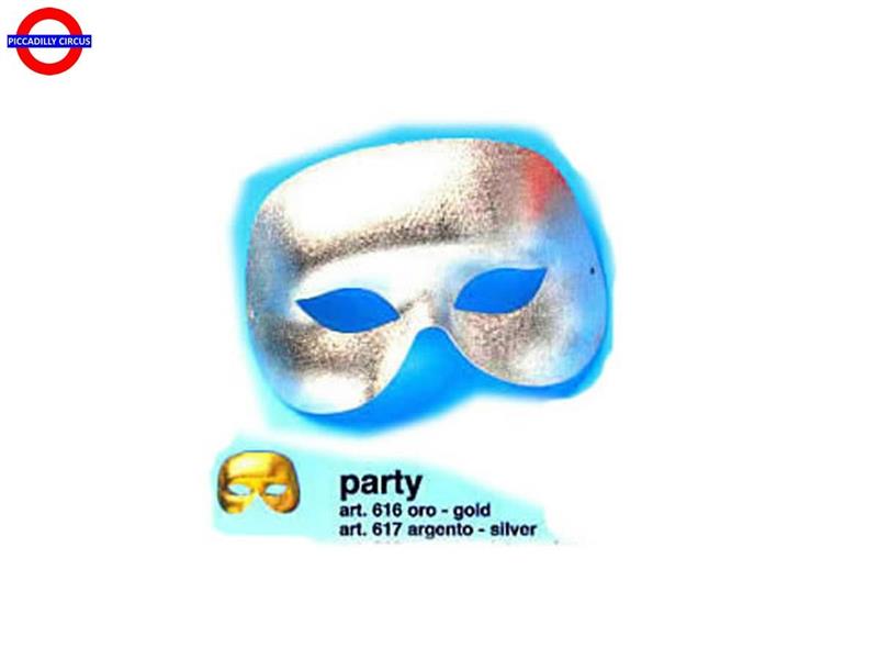  MASCHERA DOMINO PARTY ARGENTO