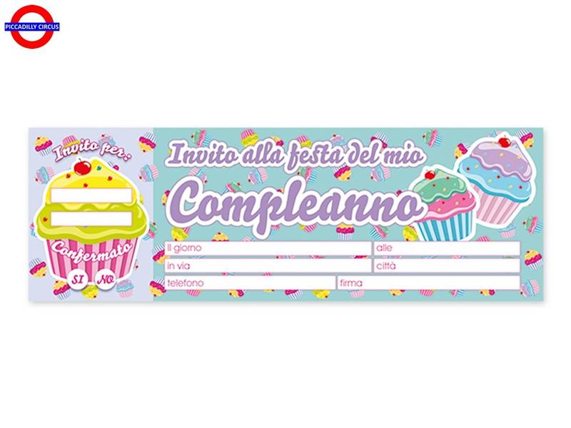 INVITI ASSEGNO CUPCAKE BLISTER 20 PEZZI