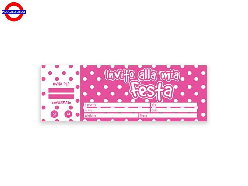 INVITI ASSEGNO POIS FUXIA BLISTER 20 PEZZI