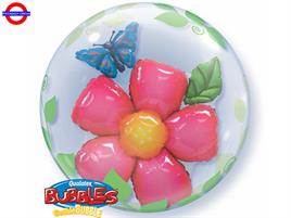 MYLAR FIORI E FARFALLE DOUBLE BUBBLE 24