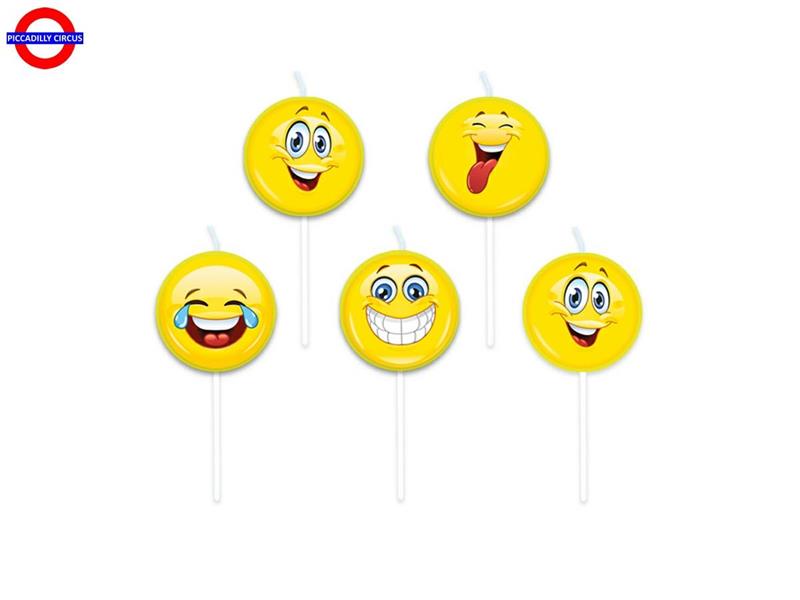 CANDELINA EMOTICON CF.5 PEZZI