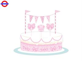 SET DECO TORTA BABY GIRL