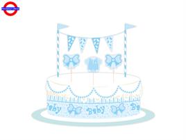 SET DECO TORTA BABY BOY