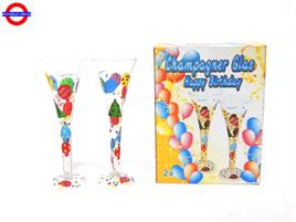 CALICE CHAMPAGNE COMPLEANNO SET 2 PEZZI