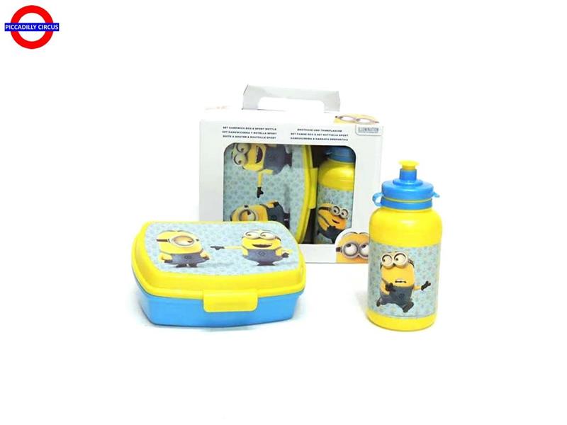 SET BORRACCIA E BOX MERENDA MINIONS