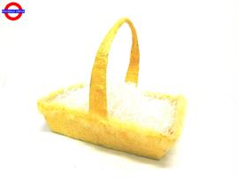 CESTINO CON PIUME E MANICO CM.36X21