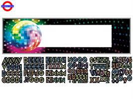 BUON COMPLEANNO PARTY DISCO BANNER PERSONALIZZABILE