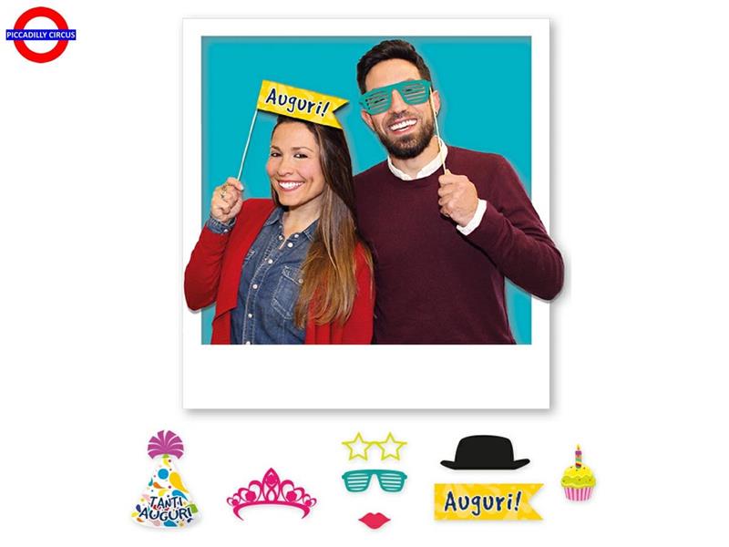 PHOTO BOOTH COMPLEANNO CF.8 PEZZI