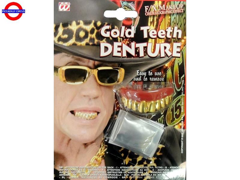 DENTIERA CON DENTI ORO