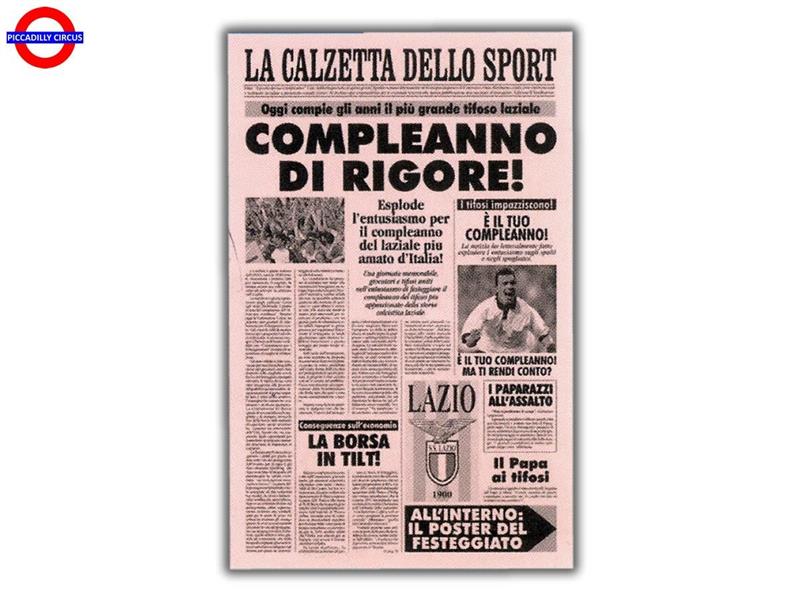 BIGLIETTO GIORNALE BIANCOCELESTE