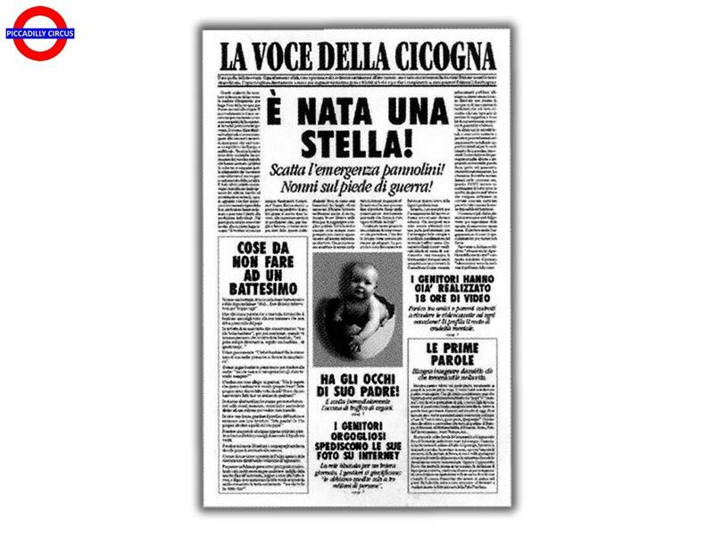 BIGLIETTO GIORNALE NASCITA