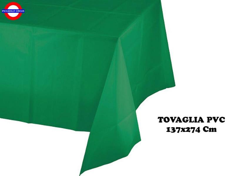 TOVAGLIA PVC VERDE SMERALDO 137X274 CM      UNIC