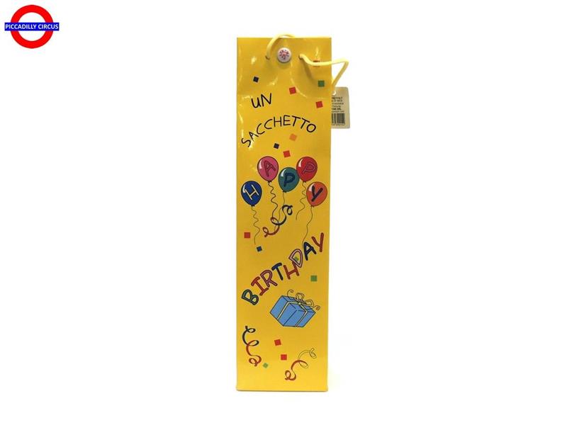 SHOPPER BOTTIGLIA MUSICALE 11X42X8 BUON COMPLEANNO