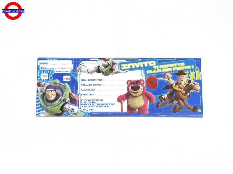  INVITI ASSEGNO TOY STORY BL.20 PEZZI