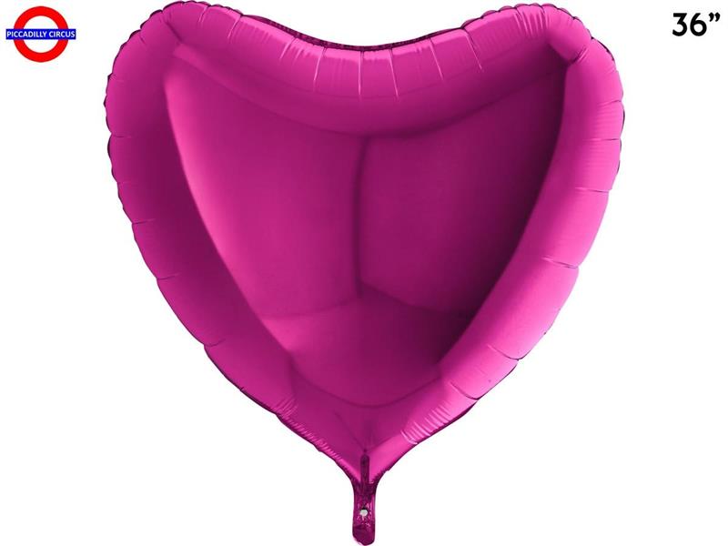 MYLAR CUORE 36 FUXIA