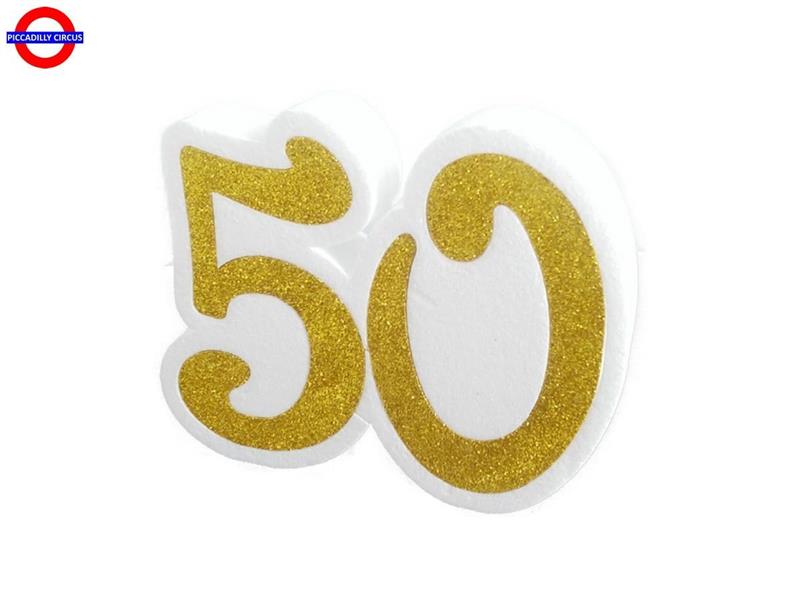 POLY ANIVERSARIO - 50 GLITTER ORO CM.23X27