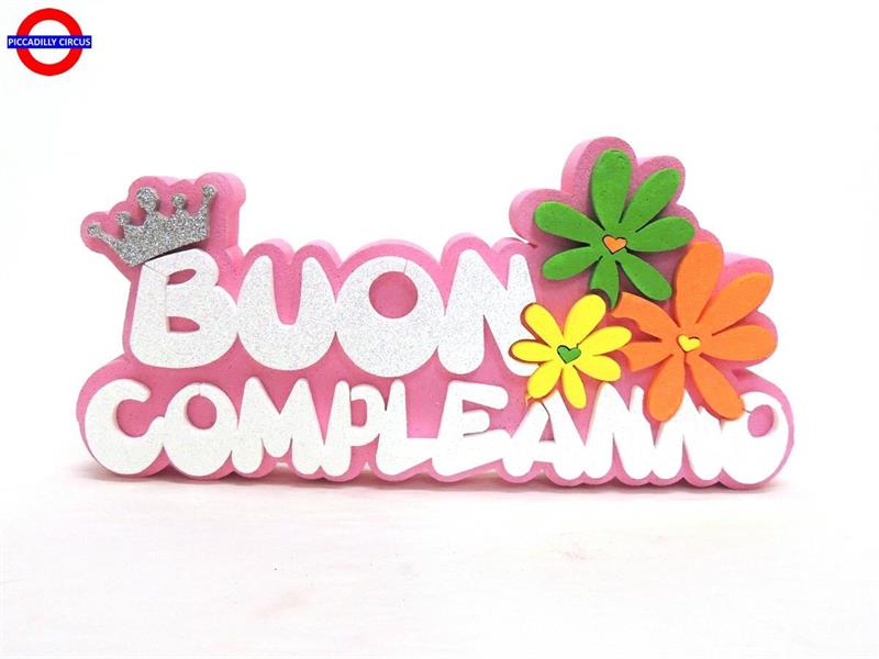 POLY COMPLEANNO - BUON COMPLEANNO LEI GLITTER CM.45