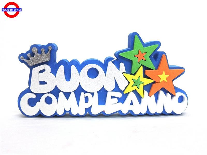 POLY COMPLEANNO - BUON COMPLEANNO LUI GLITTER CM.45