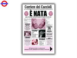 BIGLIETTO GIORNALE NASCITA ROSA