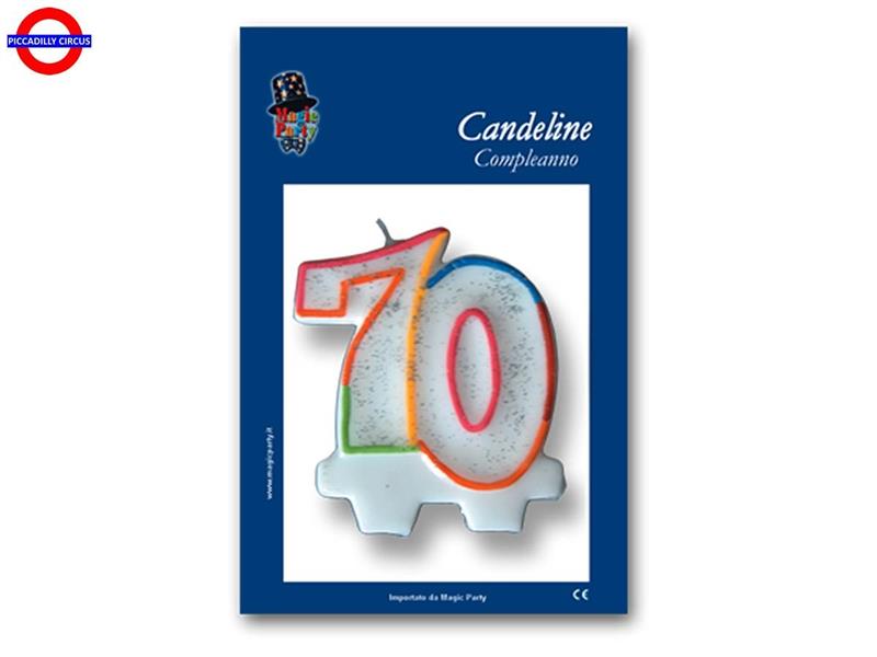 CANDELINA 70 ANNI GLITTER CM.7