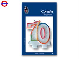 CANDELINA 70 ANNI GLITTER CM.7