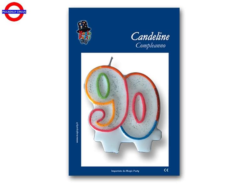 CANDELINA 90 ANNI GLITTER CM.7