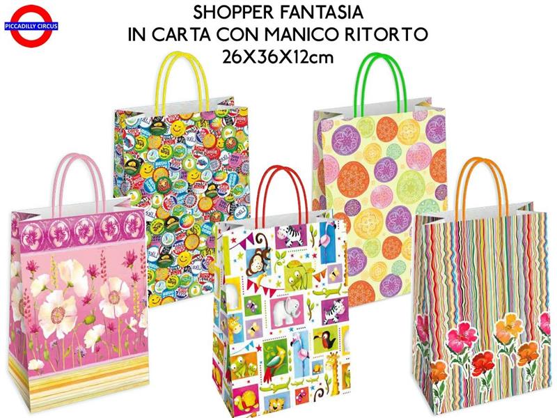 SHOPPER FANTASIA A 26X12X35 5 ASS.