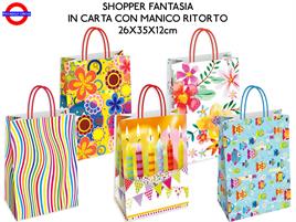 SHOPPER FANTASIA B 26X12X35 5 ASS.