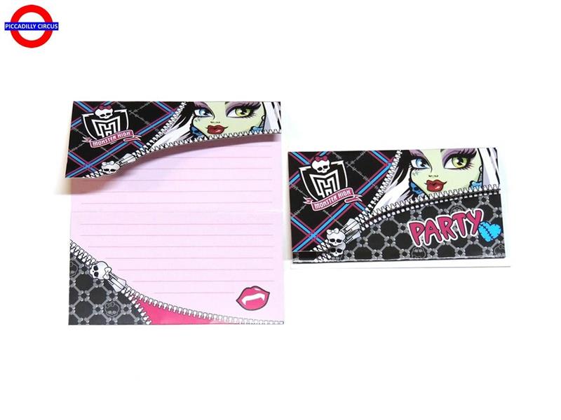  INVITI E BUSTA MONSTER HIGH CF.6 PEZZI