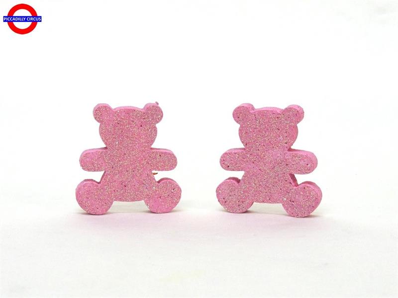 DECO-POLY ORSO ROSA GLITTER CM.8