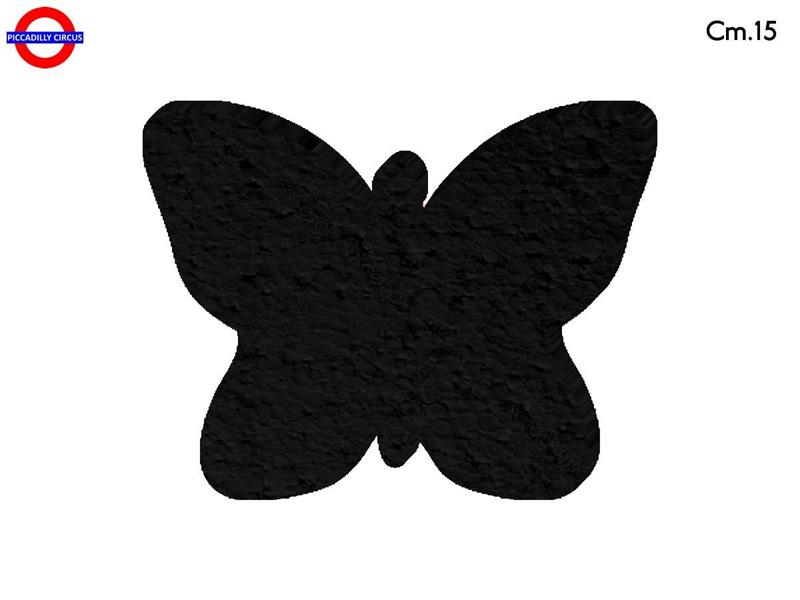 SAGOMA POLY FARFALLA CM.15 NERO
