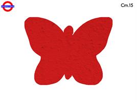 SAGOMA POLY FARFALLA CM.15 ROSSO