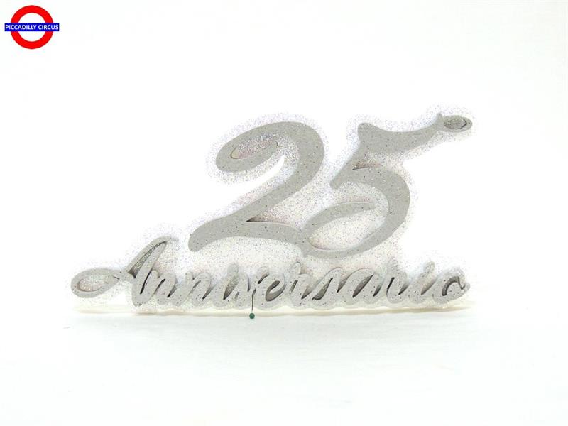 POLY ANNIVERSARIO -  25 ANNIVERSARIO GLITTER CM.27