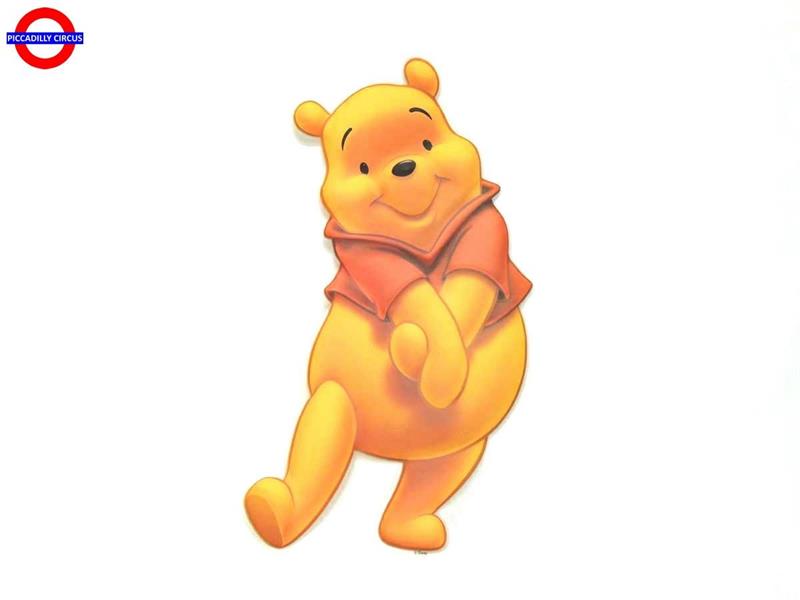 STICKERS SAGOMA WINNIE THE POOH GIGANTE FLUO