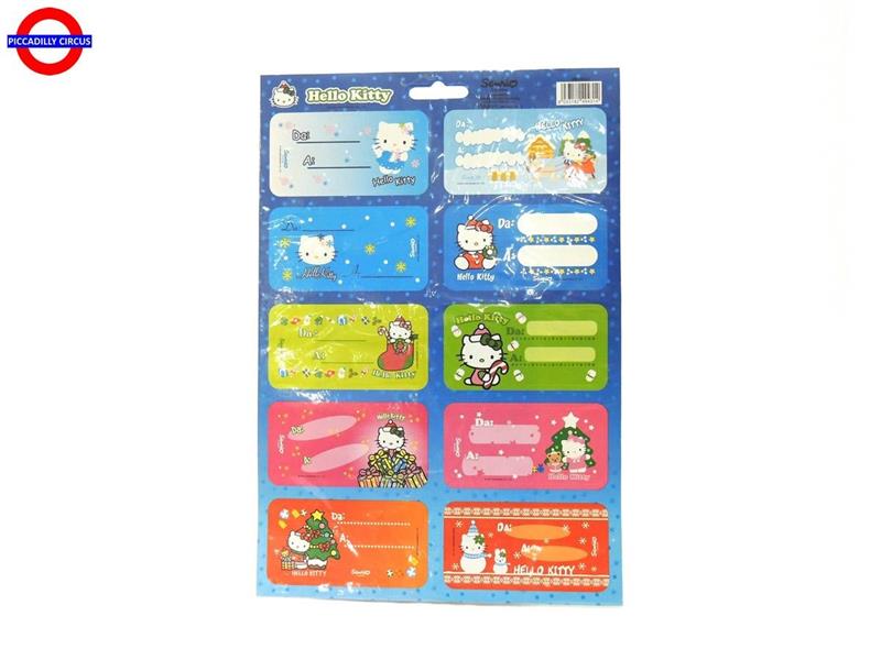 CHIUDIPACCO ETICHETTE ADESIVE NATALE HELLO KITTY BL.10