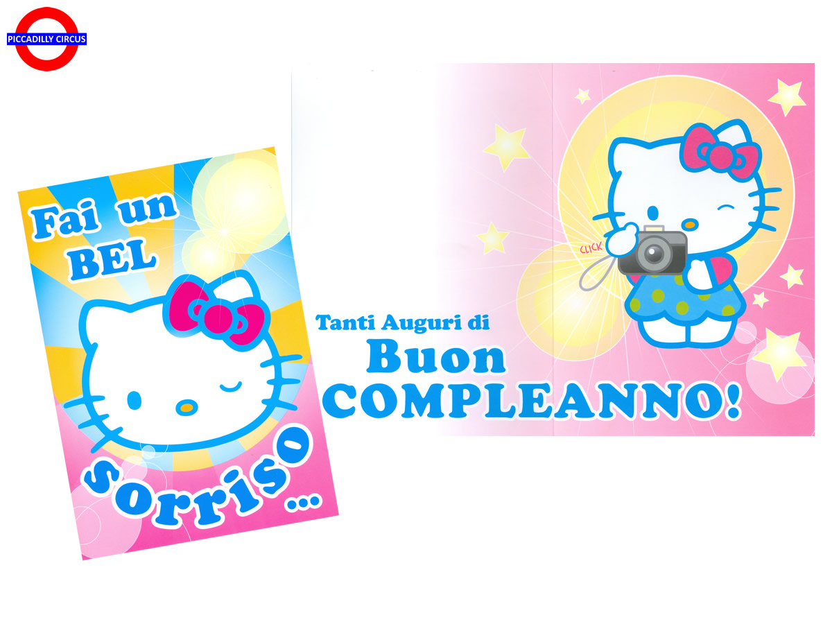 BIGLIETTO MEDIO COMPLEANNO - HELLO KITTY - BIGLIETTI MEDI