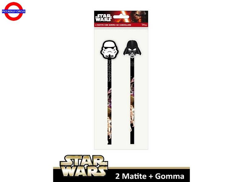 MATITA CON GOMMA STAR WARS BL.2 PEZZI