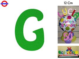 LETTERA G POLISTIROLO COLORATO VERDE CM.12