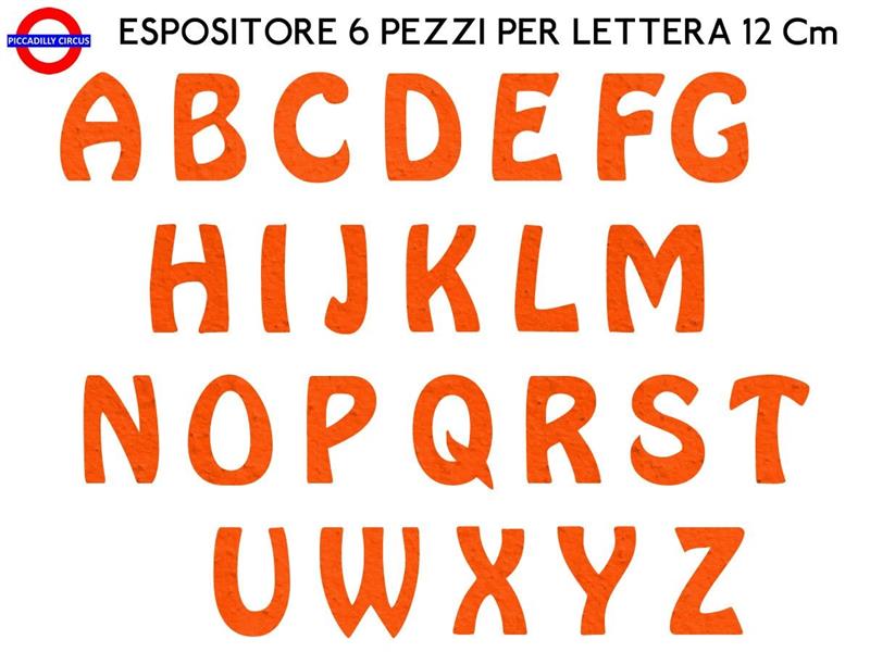 ESPOSITORE LETTERE POLISTIROLO COLORATO ARANCIONE