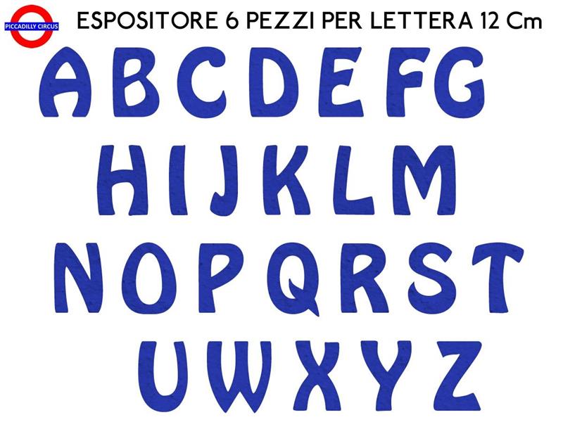 ESPOSITORE LETTERE POLISTIROLO COLORATO BLU