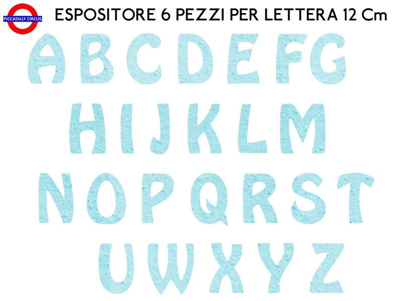 ESPOSITORE LETTERE POLISTIROLO COLORATO CELESTE