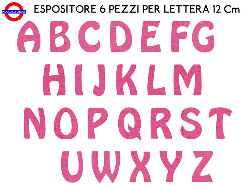 ESPOSITORE LETTERE POLISTIROLO COLORATO FUXIA