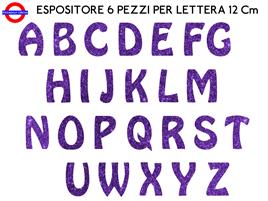 ESPOSITORE LETTERE POLISTIROLO GLITTER VIOLA