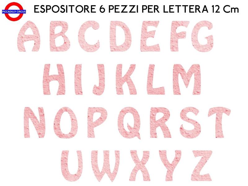 ESPOSITORE LETTERE POLISTIROLO COLORATO ROSA