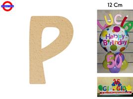 LETTERA P POLISTIROLO COLORATO CHAMPAGNE CM.12