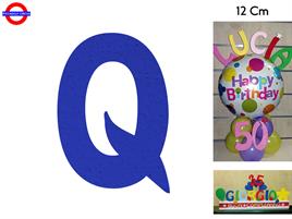 LETTERA Q POLISTIROLO COLORATO BLU CM.12